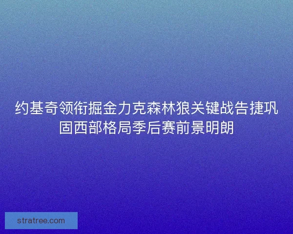 约基奇领衔掘金力克森林狼关键战告捷巩固西部格局季后赛前景明朗